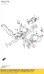 Ici, vous pouvez commander le garde-boue, footr auprès de Suzuki , avec le numéro de pièce 6334131G01291: