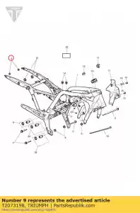 triumph T2073198 rubber protector mudguard - Bottom side