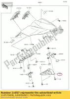 110570808, Kawasaki, 01 staffa, coprisella kawasaki  650 2017 2018 2019 2020 2021, Nuovo