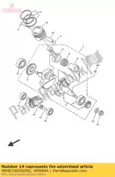 zuigerveren set (0 van Yamaha, met onderdeel nummer 5RME16050000, bestel je hier online: