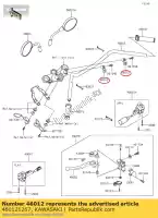 460121267, Kawasaki, holder-handle,upp bj250-c2 kawasaki  er w 500 800 1997 1998 1999 2000 2001 2003 2004 2005 2011 2012 2013 2014 2016 2018 2019 2020 2021, New