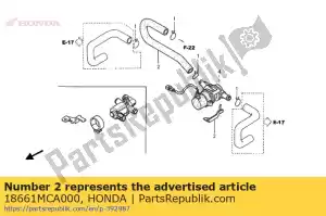 Honda 18661MCA000 tubo ai a - Lado inferior