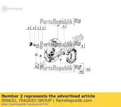 Ici, vous pouvez commander le anneau élastique auprès de Piaggio Group , avec le numéro de pièce 006632: