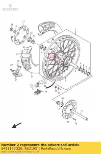 suzuki 6411135G20 buje trasero - Lado inferior