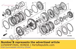 Aqui você pode pedir o placa b, extremidade da embreagem (2,2m em Honda , com o número da peça 22564HP7A00: