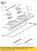 110611214, Kawasaki, 01 joint, culasse kawasaki  900 2017 2018 2019 2020 2021, Nouveau