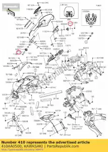 kawasaki 410AA0500 arandela plana, 5 mm común - Lado inferior