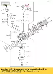 Qui puoi ordinare 01 valvola-acceleratore da Kawasaki , con numero parte 160257008: