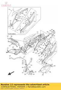 yamaha 31BF83070000 seal - Bottom side