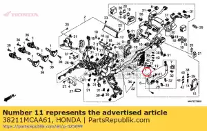 honda 38211MCAA61 fusible, bloque 60a (perfil bajo) - Lado inferior