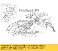 856099, Piaggio Group, targhetta mana 850 aprilia  mana na zd4rc000, zd4rca00, zd4rc001, zd4rcc00 zd4rcb00, zd4rcc01, zd4rce00 850 2007 2008 2009 2010 2011 2016, Nuovo