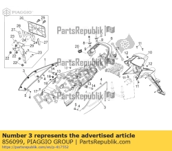 Aprilia 856099, Targhetta mana 850, OEM: Aprilia 856099