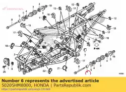 Aquí puede pedir collar, percha motor de Honda , con el número de pieza 50205HM8000: