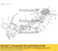 B0139555002, Piaggio Group, conjunto de pistón 