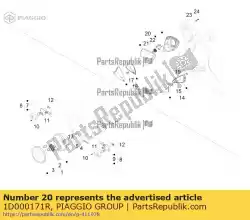 Ici, vous pouvez commander le lampe frontale. Assy auprès de Piaggio Group , avec le numéro de pièce 1D000171R: