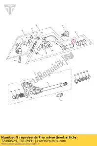 triumph T2080529 rubber, gearchange assy - Bottom side