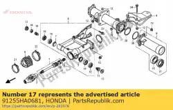 Aquí puede pedir sello de aceite, 42x58x10 (arai) de Honda , con el número de pieza 91255HA0681: