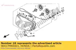 Ici, vous pouvez commander le vis, taraudage, 4 mm auprès de Honda , avec le numéro de pièce 90417MN5003: