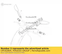 Qui puoi ordinare lo specchietto retrovisore da Piaggio Group , con numero parte CM182804: