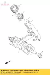 Ici, vous pouvez commander le palier, vilebrequin 1 auprès de Yamaha , avec le numéro de pièce 5EB11416A000: