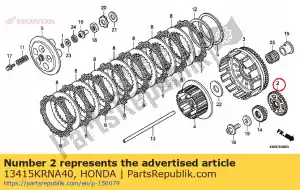 Honda 13415KRNA40 versnelling, balansaandrijving (32t - Onderkant