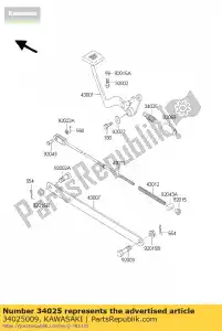 Kawasaki 34025009 spring,side stnd,grmn - Bottom side