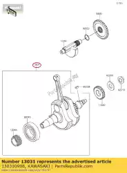 Ici, vous pouvez commander le 01 vilebrequin-comp auprès de Kawasaki , avec le numéro de pièce 130310908: