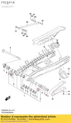 Here you can order the spacer,rr swgar from Suzuki, with part number 6125142A00: