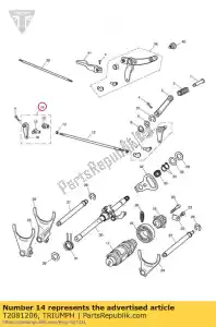 triumph T2081206 zacisk zespo?u zmiany biegów - Dół