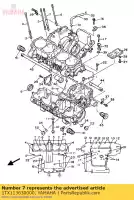 1TX113630000, Yamaha, bullone, tenuta cilindro 3 yamaha fj 1200, Nuovo