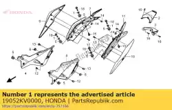 kraag, radiator montage van Honda, met onderdeel nummer 19052KV0000, bestel je hier online: