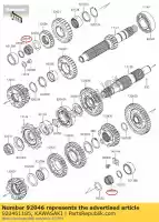 920461185, Kawasaki, Ago cuscinetto, kmj20x kaf450-b kawasaki  er-6f er-6n kle klz vulcan w 650 800 1000 1999 2001 2002 2003 2004 2005 2006 2007 2008 2009 2010 2011 2012 2013 2014 2015 2016 2017 2018 2019 2020 2021, Nuovo