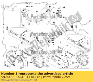 Piaggio Group 587616 cilindro - Lado inferior