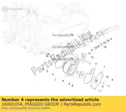 Ici, vous pouvez commander le joint torique auprès de Piaggio Group , avec le numéro de pièce 1A001054: