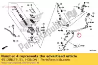 45128K87L51, Honda, tuyau comp. d, fr. frein honda  500 2017 2018 2019, Nouveau