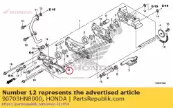 Aquí puede pedir pasador de clavija, 8x38 de Honda , con el número de pieza 90703HN8000: