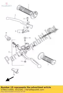 suzuki 5766131000 cubierta, embrague le - Lado inferior