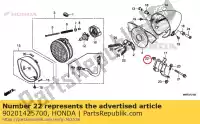 90201425700, Honda, nut, cap, 6mm honda  st vf vt vtr vtx 250 750 1300 1800 1993 1994 1995 1996 1997 1998 1999 2001 2002 2003 2004 2005 2006 2007 2008 2009 2010 2013 2017, New