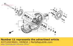 Qui puoi ordinare tubo, pneumatico (bridgestone) da Honda , con numero parte 42712GC4601: