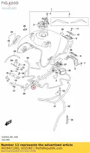 suzuki 4419411J00 bouclier, réservoir de carburant - La partie au fond