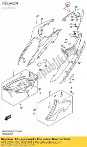 Suzuki 4731204K00 lid,maintanance - Bottom side