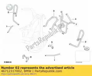 bmw 46712317002 safety bar, right - cr - Bottom side