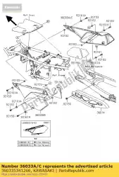 Here you can order the cover-side,rh,b. White klx250s9 from Kawasaki, with part number 360335341266: