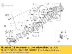 achterlicht kabelboom. Van Piaggio Group, met onderdeel nummer GU03753130, bestel je hier online: