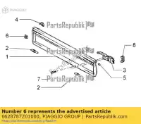 6628787Z01000, Piaggio Group, achterklep bracket ape zapt10000 zapt10000, atd1t, atd2t 422 1997 1998 1999 2000 2001 2002 2003 2004 2005 2006 2007 2008 2009 2010 2011 2012 2013 2014 2015 2016 2017 2018 2019 2020 2021 2022, Nieuw