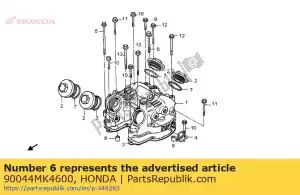 Honda 90044MK4600 parafuso, flange, 8x70 - Lado inferior