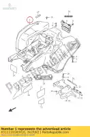 6311131G03YLG, Suzuki, parafango posteriore suzuki  lt a 500 750 2012 2014 2015 2016 2017 2018, Nuovo