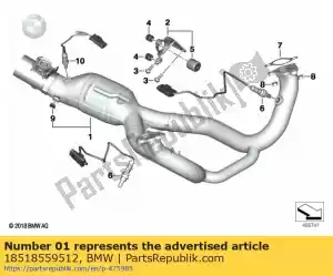 bmw 18518559512 exhaust manifold, polished - Bottom side