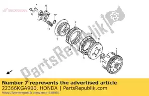 honda 22366KGA900 rod, clutch lifter - Bottom side