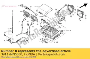 Honda 39117MN5000 plaque, bouchon de couvercle - La partie au fond
